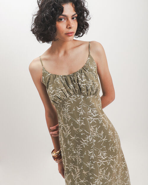 Vestido Midi Drapeado
