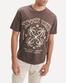 Playera Azul Gr&aacute;fico,CAFE