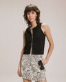 Tank Top Cremallera,NEGRO