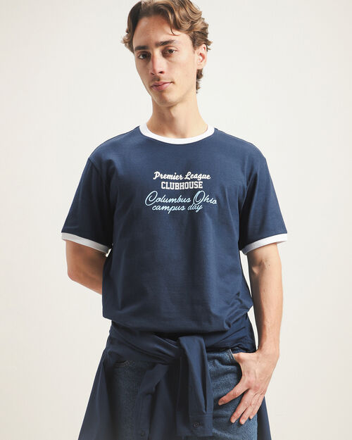Playera Azul Manga Corta