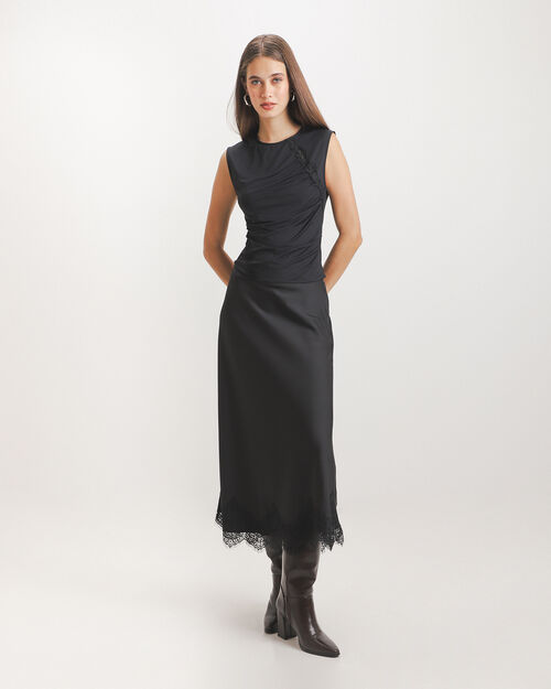 Falda Maxi Negra