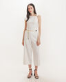 Pantal&oacute;n Blanco Cintur&oacute;n,BLANCO HUESO