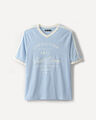Playera Blanca Relaxed,AZUL CIELO