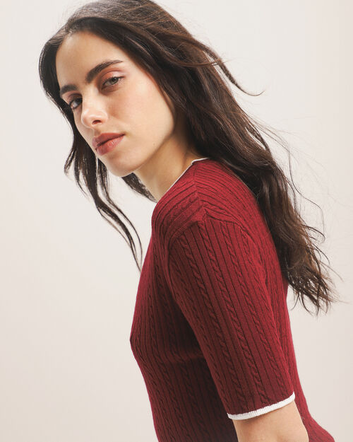 Top Manga Corta Rojo