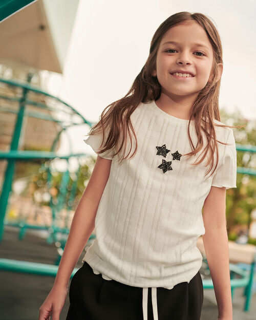 Playera Manga Corta Estrellas