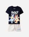 Conjunto Short Playera Bluey,AZUL MARINO