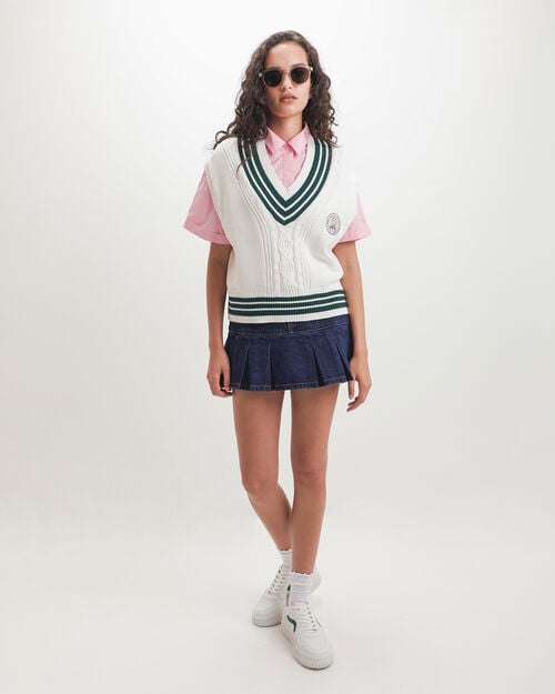 Chaleco Blanco Tejido