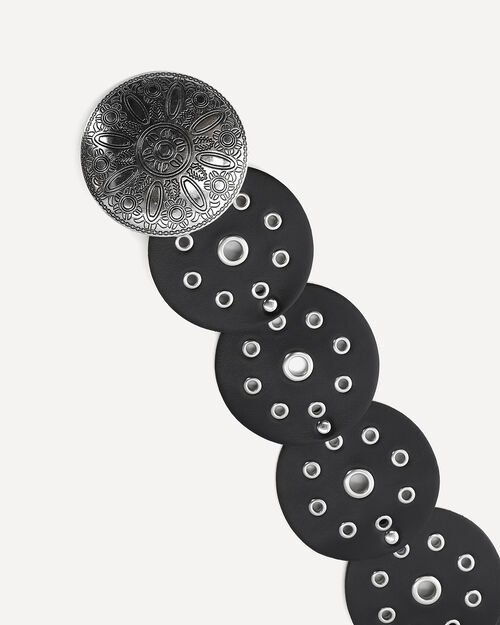 Cintur&oacute;n Discos Negro