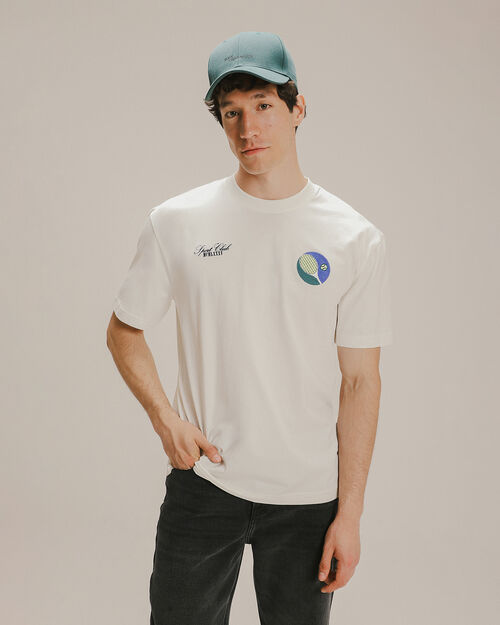 Playera Blanca Estampada