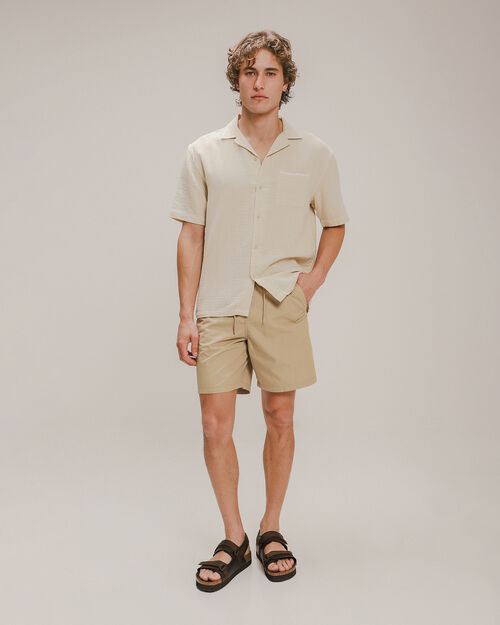 Short Pull On Beige