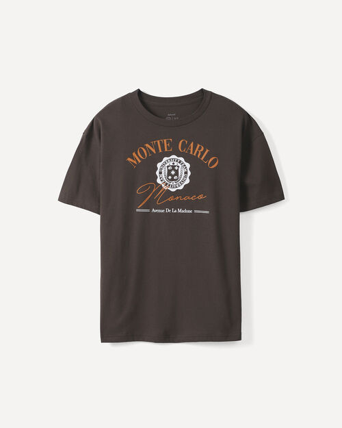 Playera Caf&eacute; Relaxed