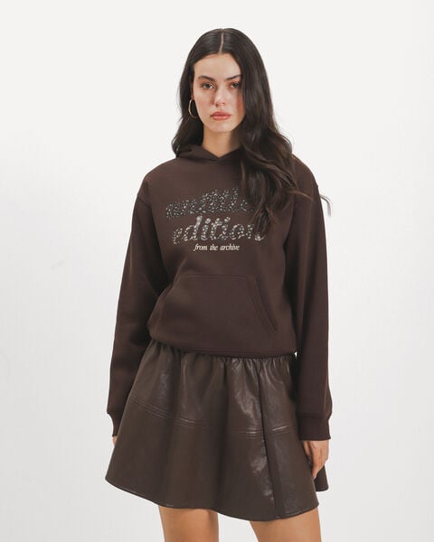 Sudadera Caf&eacute; Estampada