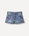 Short Bordado Cerezas,AZUL ACERO