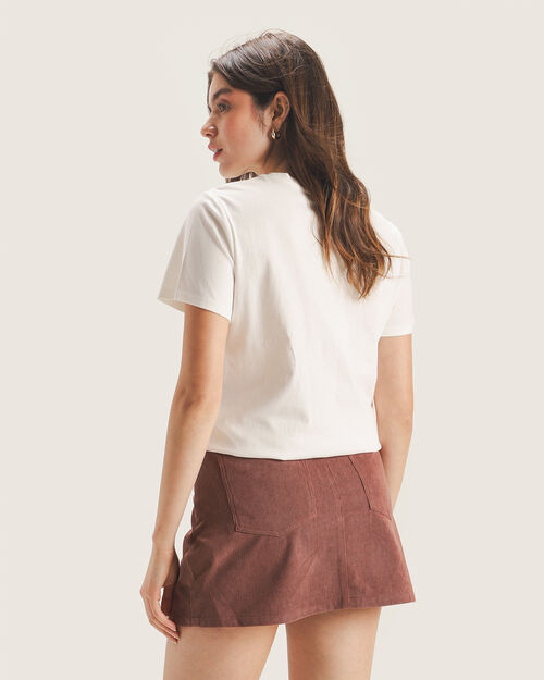 Playera Blanca Bordada