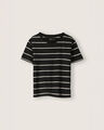 Playera Rayas Manga Corta,NEGRO