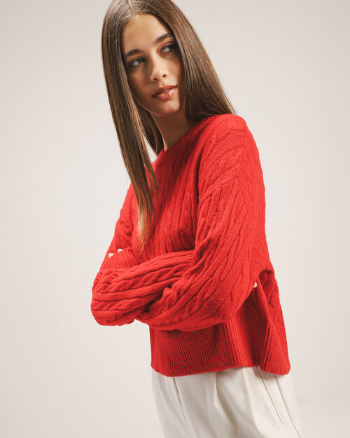 Su&eacute;ter Rojo Cerrado