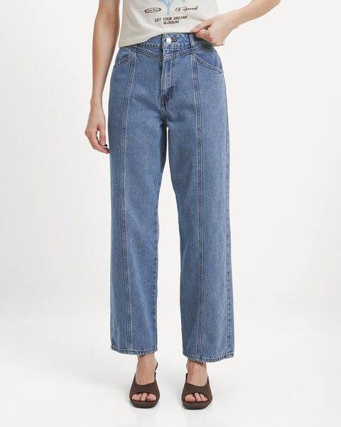 Jeans Straight Costuras
