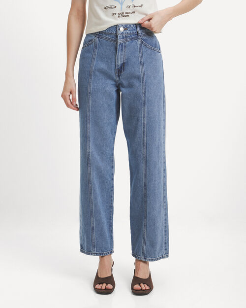 Jeans Straight Costuras