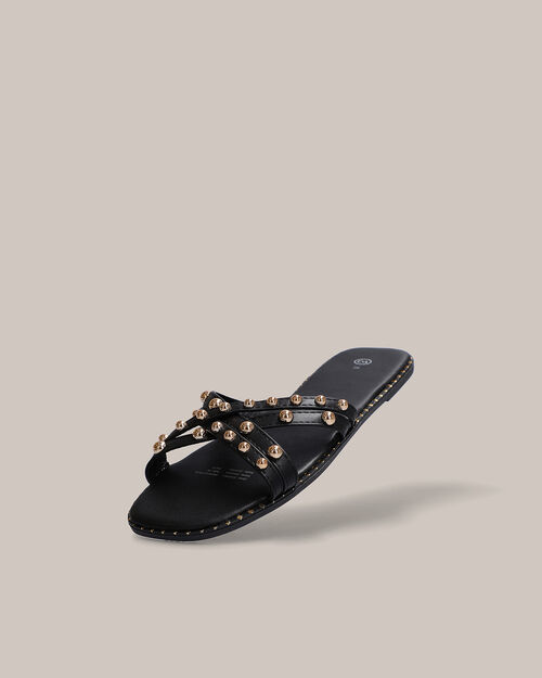 Sandalias Aplicaciones Negras
