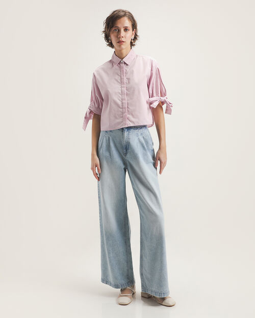 Camisa Cropped Lazos