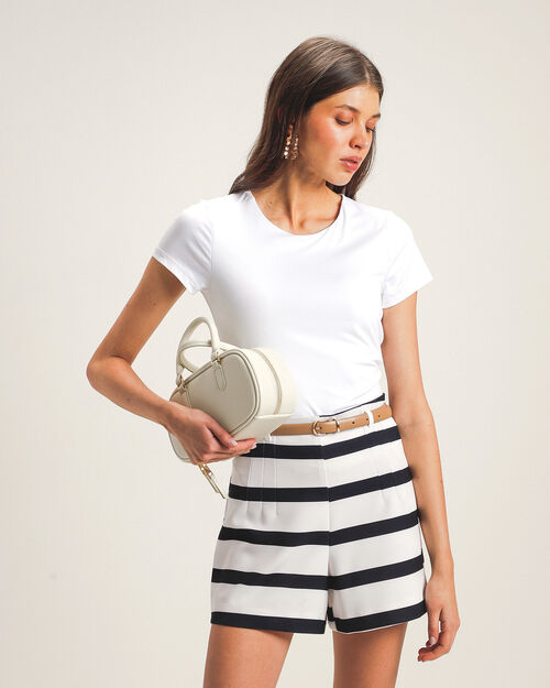 Crop Top Blanco B&aacute;sico