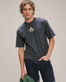 Playera Boxy Azul Rayas,AZUL MARINO