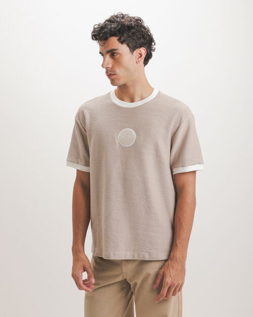 Playera Beige Relaxed