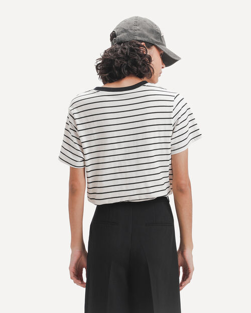 Playera Negra Rayas