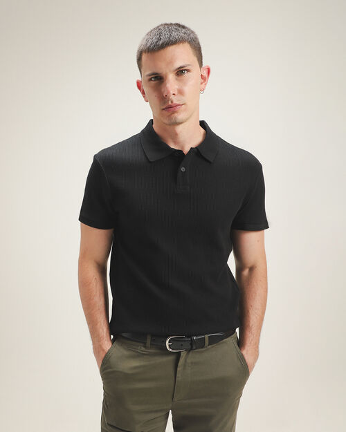 Polo Manga Corta Negra