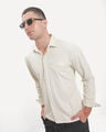 Camisa De Manga Larga,CREMA