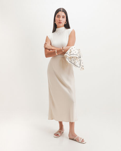 Falda Midi Satinada