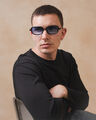 Lentes Cuadrados,AZUL EMPOLVADO