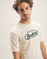 Playera Beige Manga Corta,CREMA