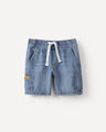 Short Pull On Mezclilla,AZUL ACERO