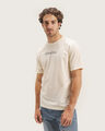 Playera Beige Estampada,CRUDO
