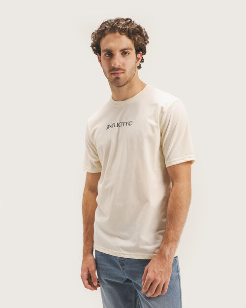 Playera Beige Estampada