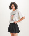Playera Negra Estampada,CRUDO