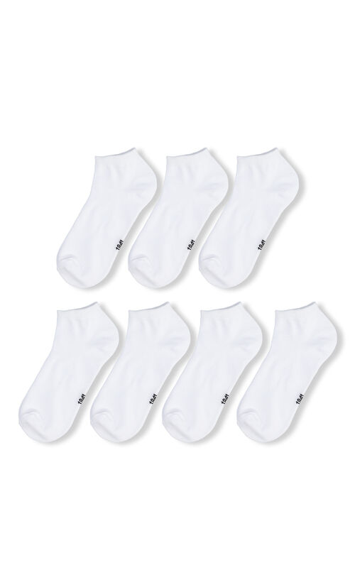 7 Pack Calcetines Color Blanco
