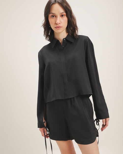 Camisa Negra Lazos