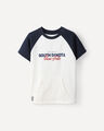 Playera Azul Ranglan,BLANCO