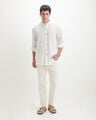 Pantal&oacute;n Caf&eacute; Gabardina,BLANCO HUESO