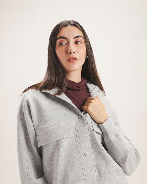 Sudadera Gris Cuello Alto