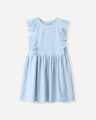 Vestido Verde Volantes,AZUL PASTEL