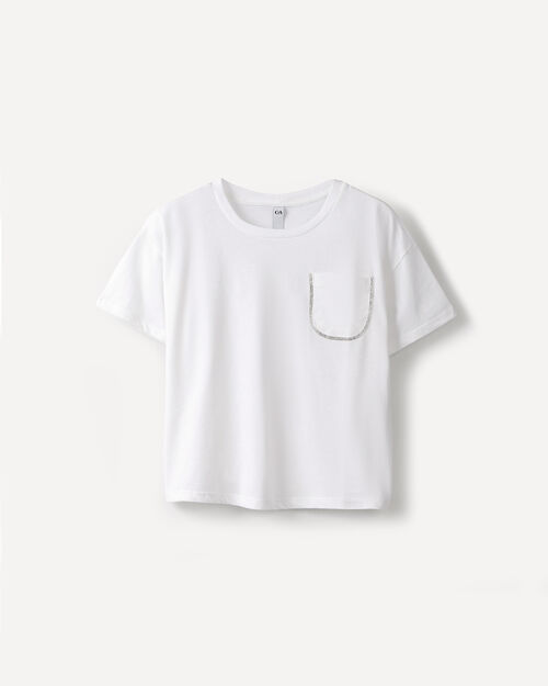 Playera Blanca Pocket