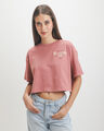 Playera Cropped Flores,ROSA PALIDO