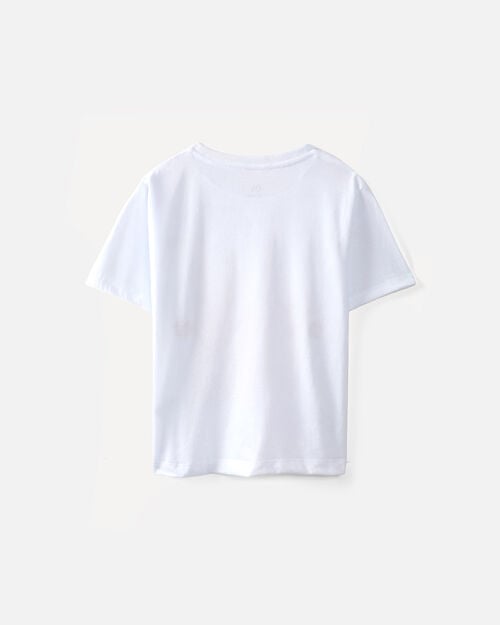 Playera Blanca Estampada