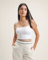 Crop Top Tirantes,BLANCO