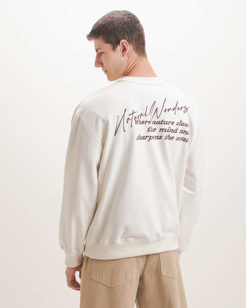 Sudadera Beige Bordada
