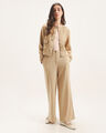 Pantalón Wide Leg,BLANCO HUESO