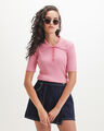 Polo Verde Tejida,ROSA PASTEL
